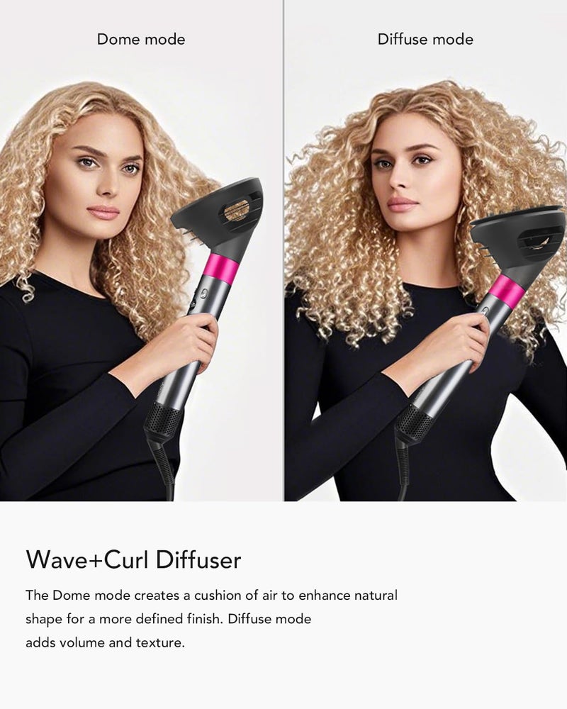 TOSAGE Wave+Curl Diffuser For Dyson Airwrap Styler, Upgraded Diffuser Nozzle Attachment For Dyson Airwrap Hs01 Hs05 Hs08 For Wavy Curly Or Coily Hair Type - Image 2